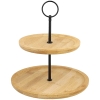 Patera dwupoziomowa z drewna bambusowego wys 23,5cm EXCELLENT prezent