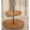 Patera dwupoziomowa z drewna bambusowego wys 23,5cm EXCELLENT prezent