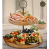 Patera dwupoziomowa z drewna bambusowego wys 23,5cm EXCELLENT prezent