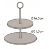 Patera dwupoziomowa z drewna bambusowego wys 23,5cm EXCELLENT prezent