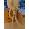 MANEKIN DREWNIANY DO SZKICU RYSUNKU FIGURKA Dekoracja Ozdoba wym. 7x7x30 cm