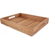 Taca z drewna tekowego TEAK patera minimalistyczna prosta 26 x 18 x 4,5 cm