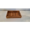 Taca z drewna tekowego TEAK patera minimalistyczna prosta 26 x 18 x 4,5 cm