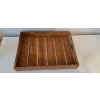 Taca z drewna tekowego TEAK patera minimalistyczna prosta 26 x 18 x 4,5 cm