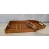 Taca z drewna tekowego TEAK patera minimalistyczna prosta 26 x 18 x 4,5 cm
