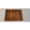 Taca z drewna tekowego TEAK patera minimalistyczna prosta 26 x 18 x 4,5 cm
