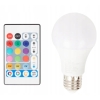 Żarówka wielokolorowa dyskotekowa rgb LED 8,5W pilot E27 806lm
