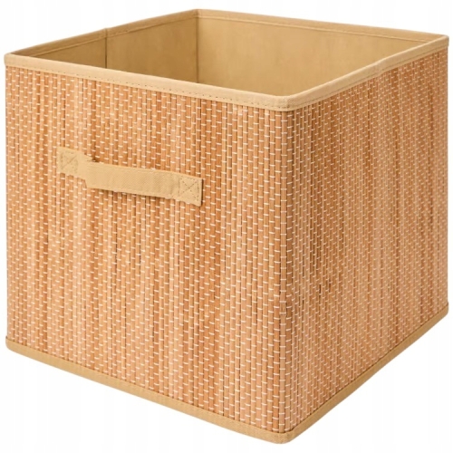 KOSZ BAMBUSOWY ORGANIZER PUDEŁKO DO PRZECHOWYWANIA BRĄZOWY 31 x 31 x 31 cm
