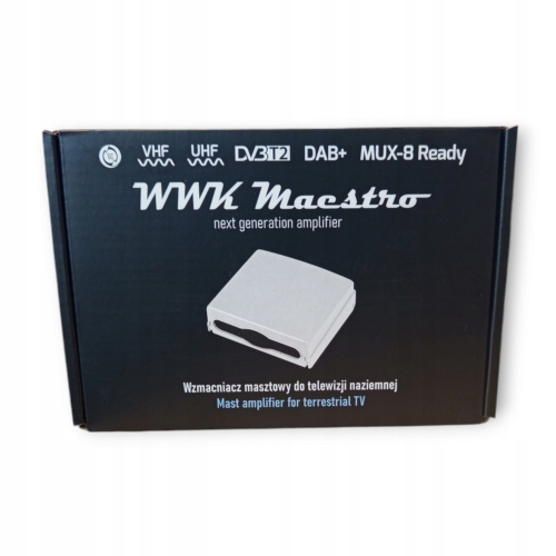 Wzmacniacz WWK MAESTRO kanałowy masztowy zwrotnica DVB-T2 UHF VHF Combo