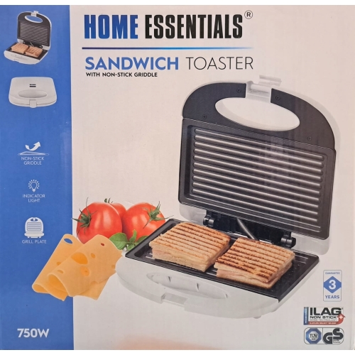 Opiekacz do kanapek Toster Sandwich Home Essentials 750W AST-2000W BIAŁY