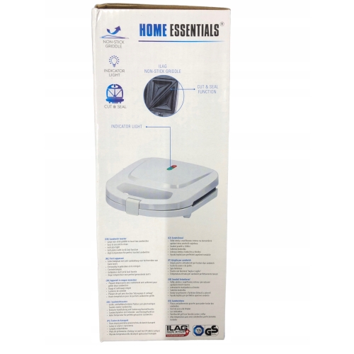 Opiekacz do kanapek Toster Sandwich Home Essentials 750W AST-2000W BIAŁY