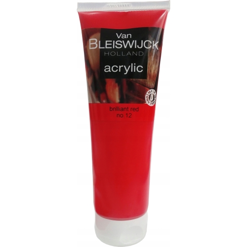 Farba akrylowa profesjonalna tuba Brilliant Red no.12 Van Bleiswijck 250ml