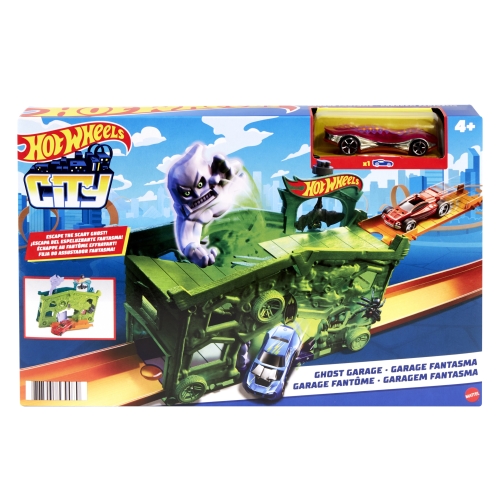 Tor samochodowy City Blaze Garaż Duchów Ghost Garage Hot Wheels FJN38