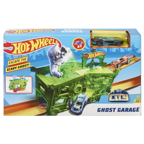 Tor samochodowy City Blaze Garaż Duchów Ghost Garage Hot Wheels FJN38