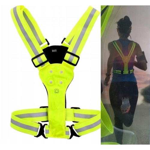Kamizelka odblaskowa MASCOT oświetlenie LED żółta na rower bieganie