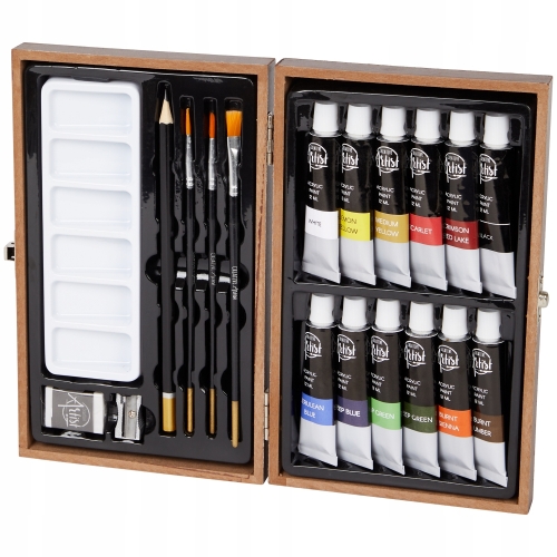 Farby akwarelowe 70 elementów w metalowym etui NEW