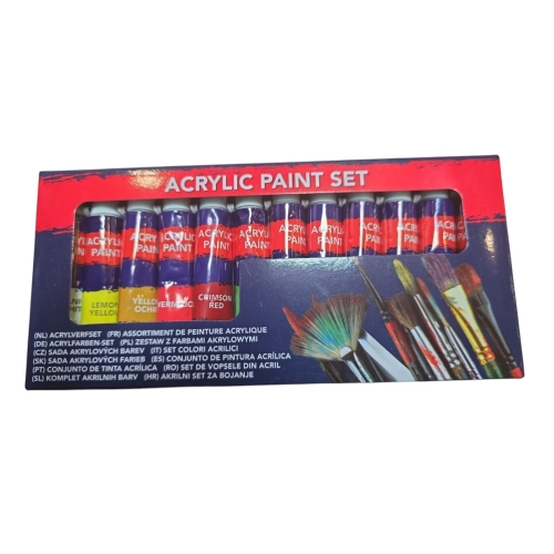 Akryle Farby akrylowe Zestaw 12 kolorów x 12ml w tubkach