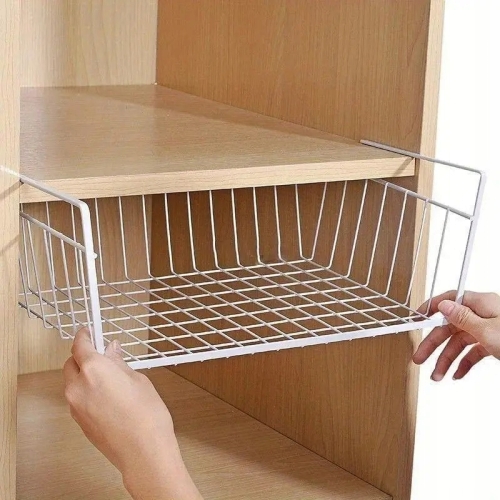 3 X KOSZYK KOSZ METALOWY ORGANIZER PODWIESZANY POD PÓŁKĘ DODATKOWA PÓŁKA