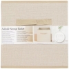 Składany kosz do przechowywania Home Accents organizer 30 cm beż tłoczony