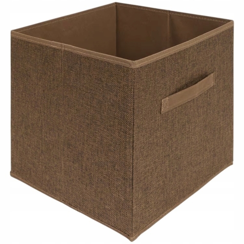 Składany kosz do przechowywania Home Accents organizer 30 cm beż tłoczony