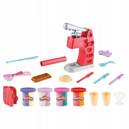 Ciastolina PLAY-DOH MAGICZNA LODZIARNIA TĘCZOWE LODY UNICORN 4 tuby 8 kolor