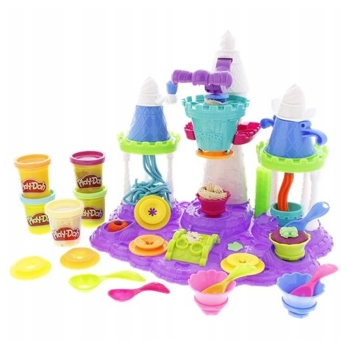 Ciastolina PLAY-DOH MAGICZNA LODZIARNIA TĘCZOWE LODY UNICORN 4 tuby 8 kolor