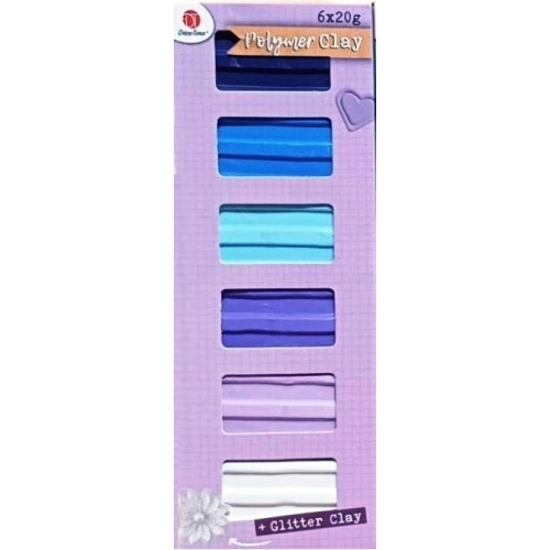 Modelina glinka polimerowa termoutwardzalna do malowania 6 x 20g DecoTime F