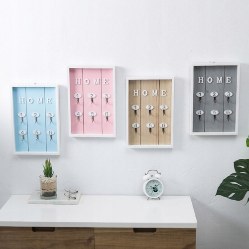 SZAFKA NA KLUCZE 6 HAKÓW NATURAL HOME IDEALNA DO TWOJEGO DOMU DOMEK BRĄZOWY