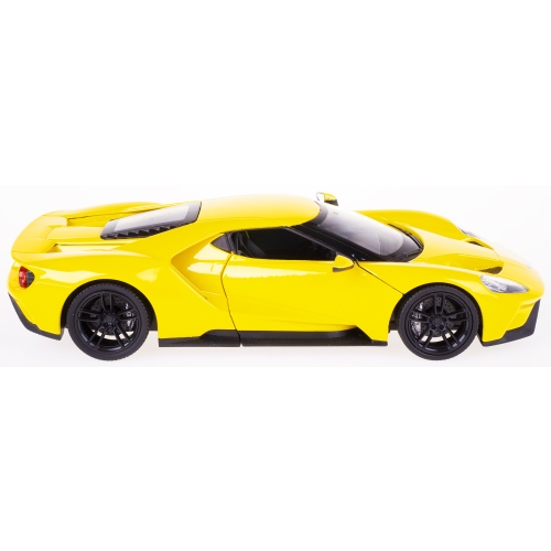 FORD GT 2017 METALOWY KOLEKCJONERSKI MODEL SAMOCHODU WELLY 1:34 NAPĘ ŻÓŁTY