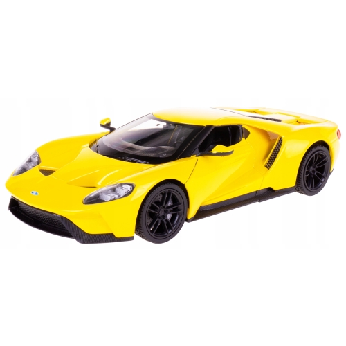 FORD GT 2017 METALOWY KOLEKCJONERSKI MODEL SAMOCHODU WELLY 1:34 NAPĘ ŻÓŁTY