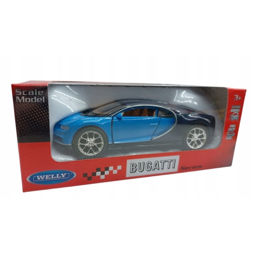 Welly Bugatti Chiron METALOWY KOLEKCJONERSKI MODEL SAMOCHODU Z NAPĘDEM 1.34