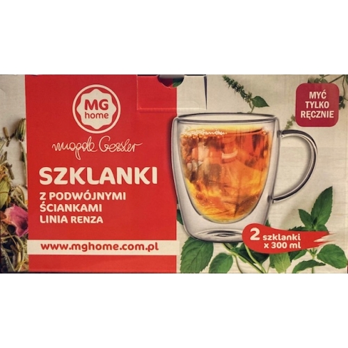 SZKLANKI TERMICZNE 2 ścianki MG HOME MAGDA GESSLER LINIA RENZA 2 x 300 ML