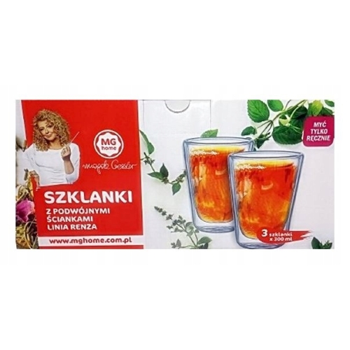 SZKLANKI TERMICZNE 2 ścianki MG HOME MAGDA GESSLER LINIA RENZA 2 x 300 ML