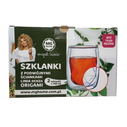 SZKLANKI TERMICZNE 2 ścianki MG HOME MAGDA GESSLER LINIA RENZA 2 x 300 ML
