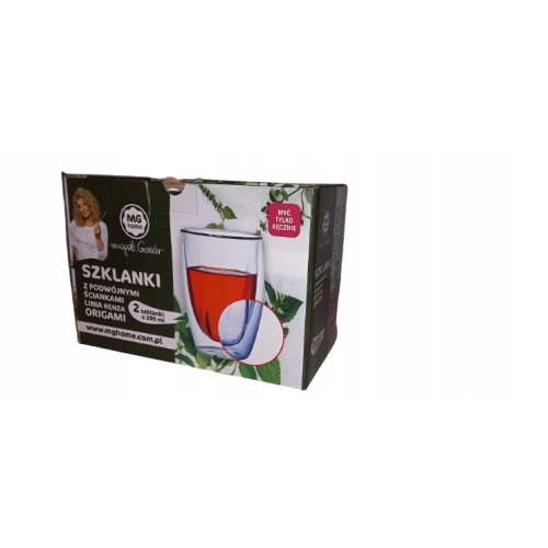SZKLANKI TERMICZNE 2 ścianki MG HOME MAGDA GESSLER LINIA RENZA 2 x 300 ML