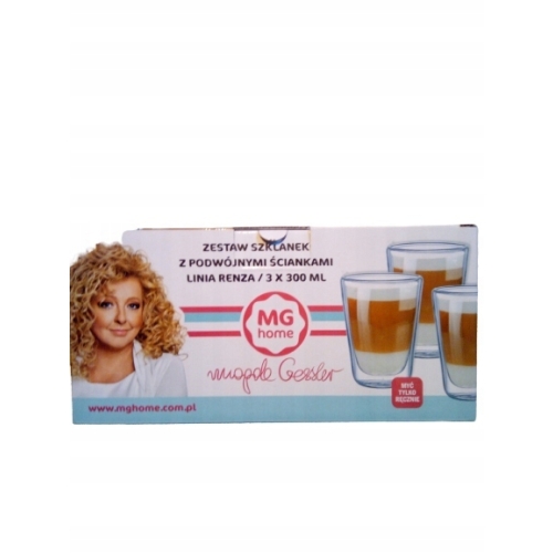 SZKLANKI TERMICZNE 2 ścianki MG HOME MAGDA GESSLER LINIA RENZA 2 x 300 ML