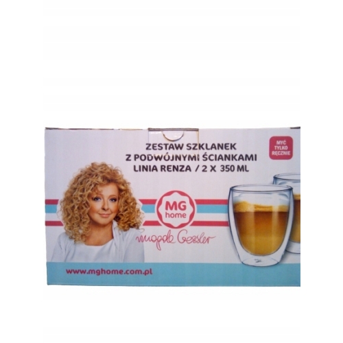 SZKLANKI TERMICZNE 2 ścianki MG HOME MAGDA GESSLER LINIA RENZA 2 x 300 ML