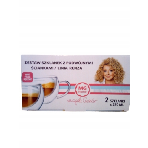SZKLANKI TERMICZNE 2 ścianki MG HOME MAGDA GESSLER LINIA RENZA 2 x 300 ML