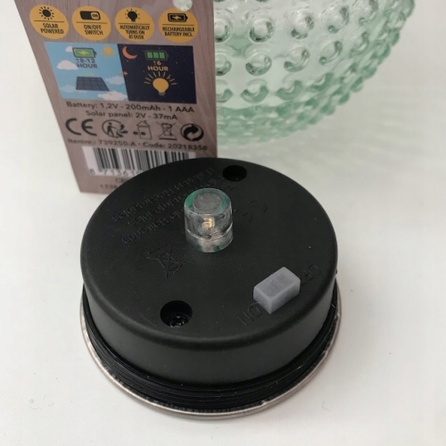 LAMPA SOLARNA LATARENKA OGRODOWA Z UCHWYTEM JUTA LED BIAŁA CIEPŁA GREEN