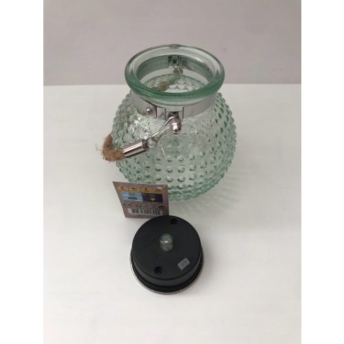 LAMPA SOLARNA LATARENKA OGRODOWA Z UCHWYTEM JUTA LED BIAŁA CIEPŁA GREEN