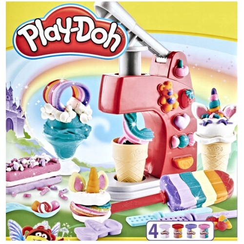 PLAY DOH LODZIARNIA LODY TUBY CIASTOLINA ZESTAW Hasbro FUN FACTORY UNICORN