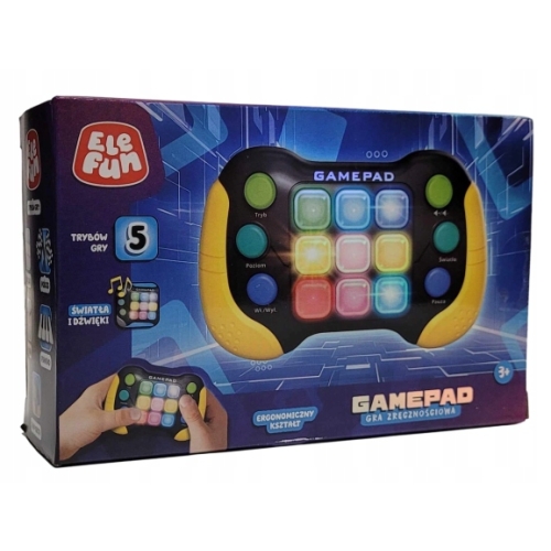 ANTYSTRESOWA GRA ZRĘCZNOŚCIOWA GAMEPAD 5 TRYBÓW ŚWIATŁO DŹWIĘK ELEFUN BLACK