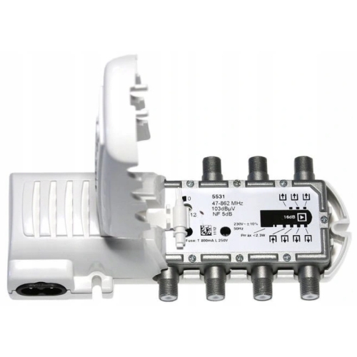 Wzmacniacz Rozdzielacz Splitter DVB-T TELEVES 6 wyjść 16 dB 6 TV 5531