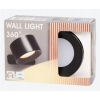 LAMPA ŚCIENNA LED AKUMULATOROWA USB PUNKTOWA 360° STOPNI 9,5 x 8 x 4,5 cm