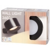 LAMPA ŚCIENNA LED AKUMULATOROWA USB PUNKTOWA 360° STOPNI 9,5 x 8 x 4,5 cm