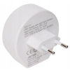 Lampka nocna czujnik dzień noc z ładowarką sieciową USB-C Warm White