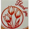 Wykrojnik szablon tulipany tahank you do wycinania embossing 3 sztuki