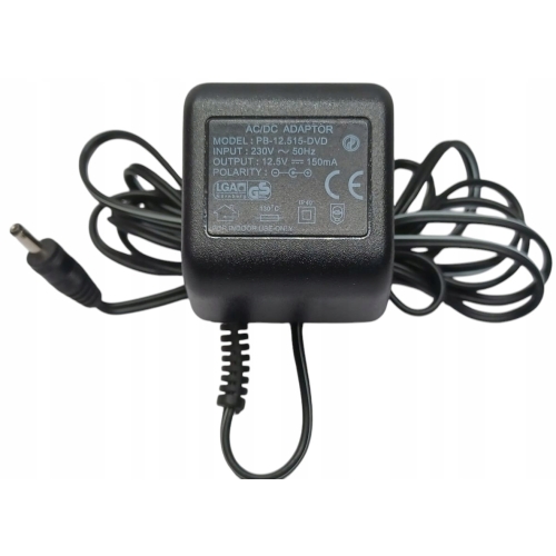 Zasilacz PB-12.515-DVD UNIWERSALNY DVD TAŚMY LED SWITCH GPS 12,5v 2,5A
