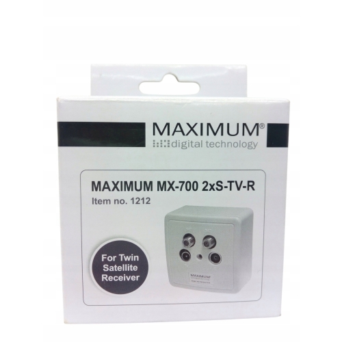 Gniazdo Antenowe MX-7002xS-TV-R MAXIMUM BIAŁE NATYNKOWE SATELITARNE