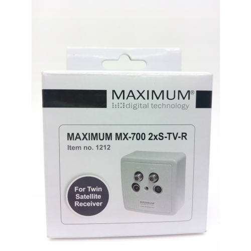 Gniazdo Antenowe MX-7002xS-TV-R MAXIMUM BIAŁE NATYNKOWE SATELITARNE